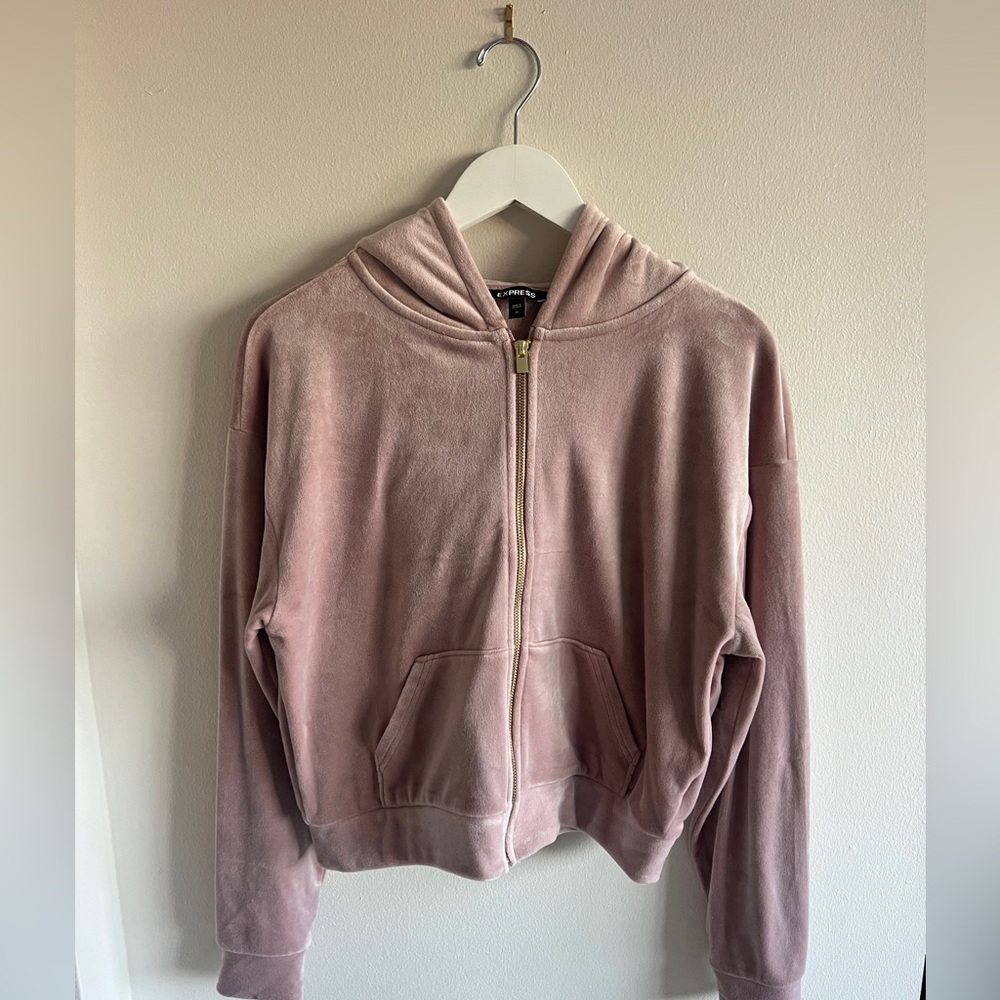 Women's Pink Blush Zip-Up Hoodie Express NWOT